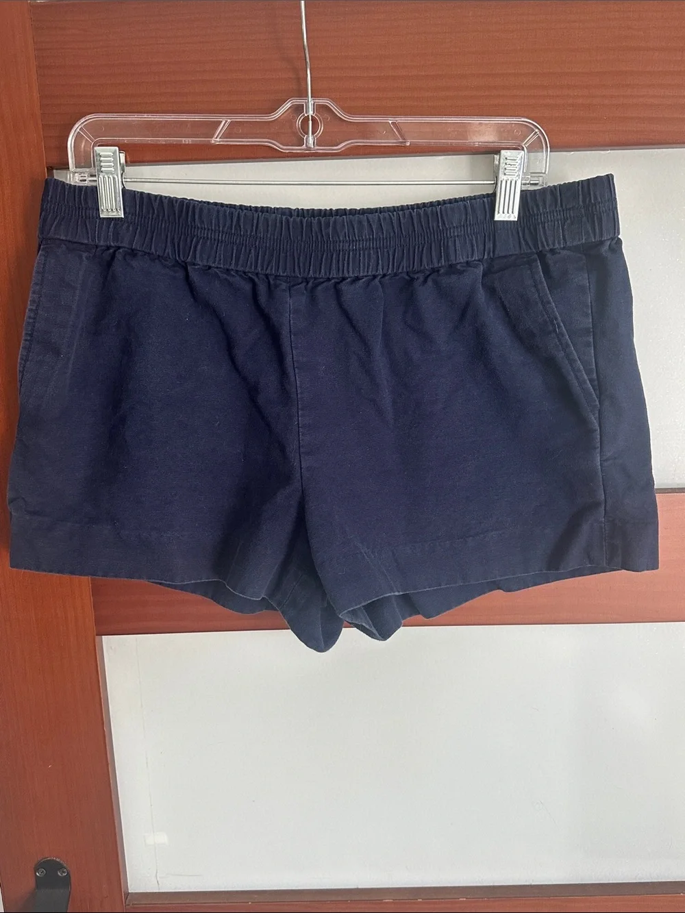 J. Crew Navy Elastic-Waist Athletic Shorts